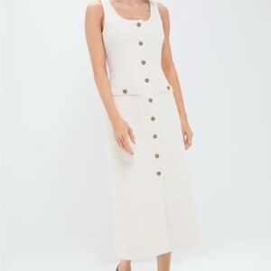 NEW Tuckernuck Sleeveless Cream Tweed Ingrid Dress NYAP-34-D681 S179829 NWT